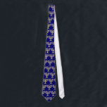 Chanukkiyah Tie<br><div class="desc">A Chanukkah menorah, or chanukkiyah, on a dark background.</div>