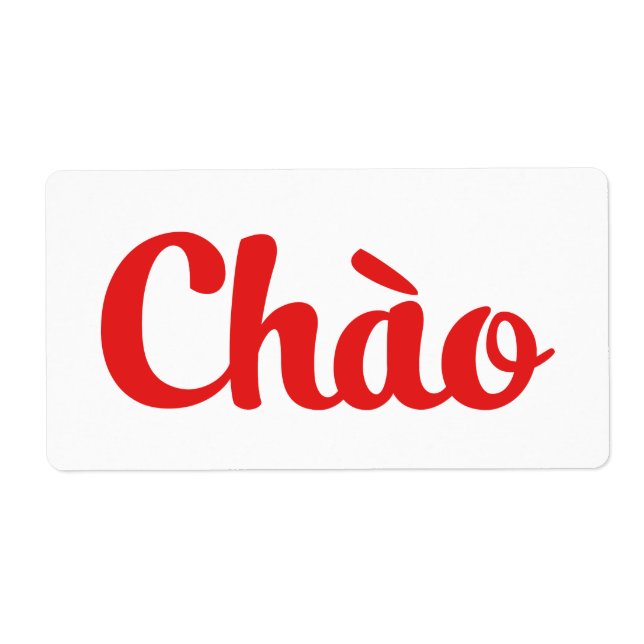 Chào / Hello ~ Vietnam / Vietnamese / Tiếng Việt (Front)