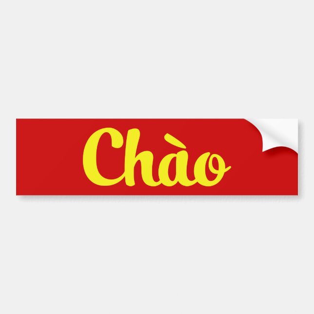 Chào / Hello ~ Vietnam / Vietnamese / Tiếng Việt Bumper Sticker (Front)