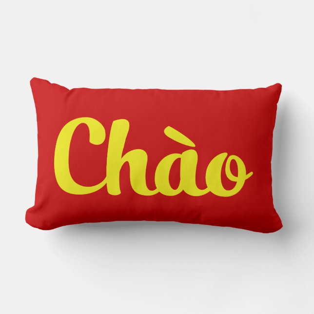 Chào / Hello ~ Vietnam / Vietnamese / Tiếng Việt Lumbar Cushion (Front)