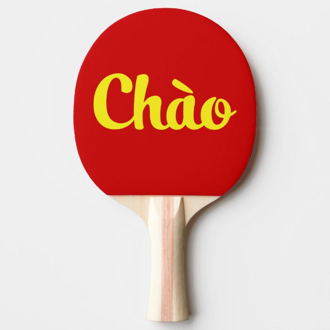 Chào / Hello ~ Vietnam / Vietnamese / Tiếng Việt Ping Pong Paddle (Front)
