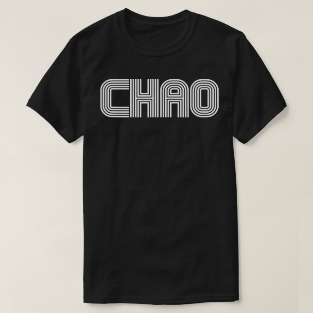 Chao Name Family Retro 70s 80s Stripe forest dwell T-Shirt (Design Front)