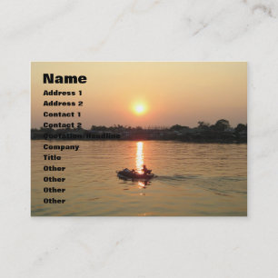 Chao Phraya River Sunset ... Ayutthaya, Thailand Business Card