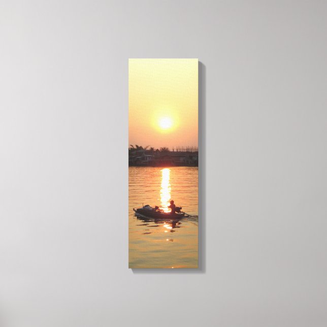 Chao Phraya River Sunset ... Ayutthaya, Thailand Canvas Print (Front)