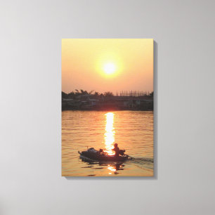 Chao Phraya River Sunset ... Ayutthaya, Thailand Canvas Print