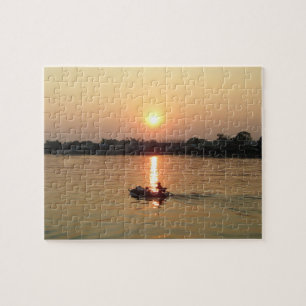 Chao Phraya River Sunset ... Ayutthaya, Thailand Jigsaw Puzzle