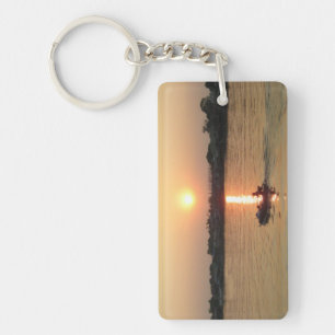 Chao Phraya River Sunset ... Ayutthaya, Thailand Key Ring