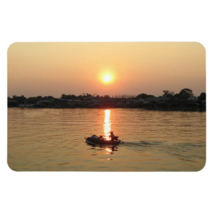 Chao Phraya River Sunset ... Ayutthaya, Thailand Magnet