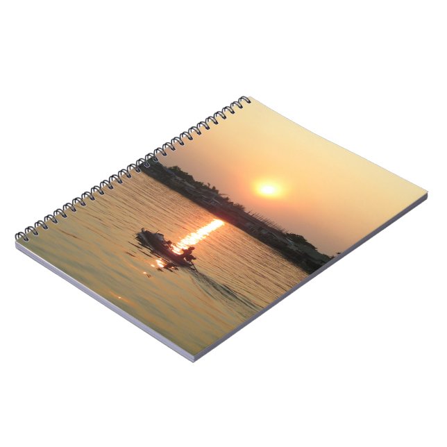 Chao Phraya River Sunset ... Ayutthaya, Thailand Notebook (Left Side)