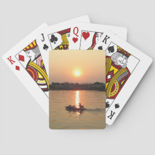 Chao Phraya River Sunset ... Ayutthaya, Thailand Playing Cards