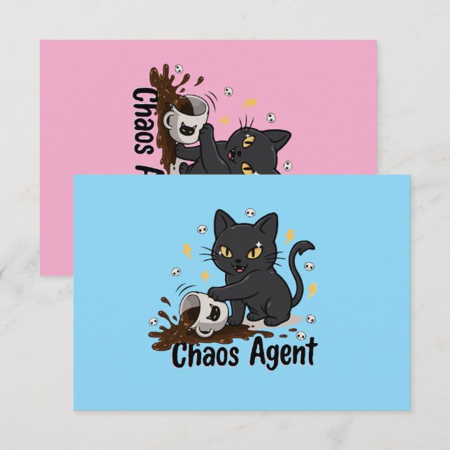  Chaos Agent Black Cat Thank You Card (Front/Back)