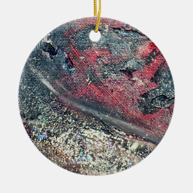 Chaos and love ceramic tree decoration (Front)