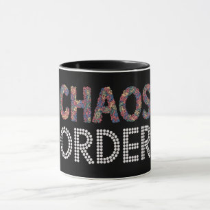 Chaos and Order Modern Artistic Duality Graphic Mug