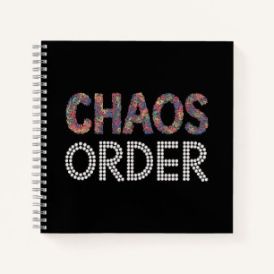 Chaos and Order Modern Artistic Duality Graphic Notebook