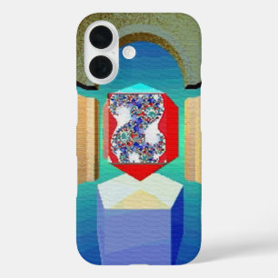 CHAOS AND ORDER TEMPLE Surreal Fractal Art iPhone 16 Case