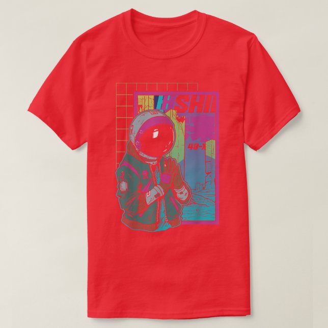 Chaos Astronaut Punk Spaceman  T-Shirt (Design Front)