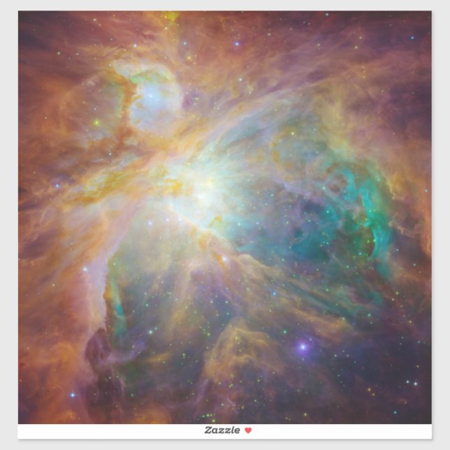 Chaos at Heart of Orion Spitzer Hubble Composite (Sheet)