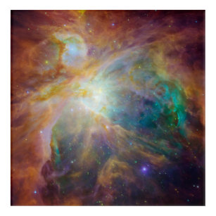 Chaos at Heart of Orion Spitzer Hubble Composite Acrylic Print