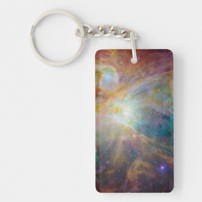 Chaos at Heart of Orion Spitzer Hubble Composite Key Ring (Front)