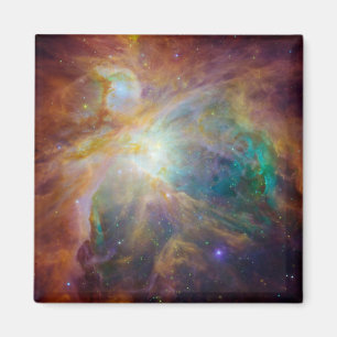 Chaos at Heart of Orion Spitzer Hubble Composite Magnet