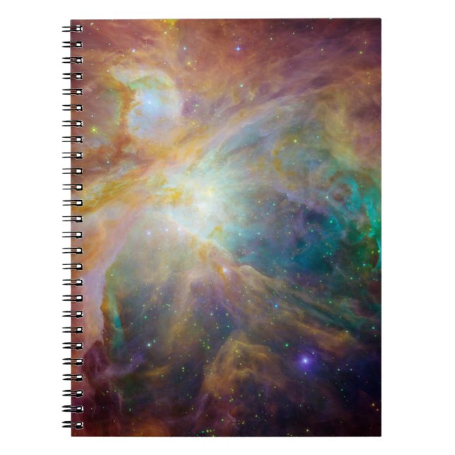 Chaos at Heart of Orion Spitzer Hubble Composite Notebook (Front)