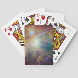 Chaos at Heart of Orion Spitzer Hubble Composite Playing Cards