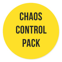 Chaos Control Pack™ – Bold Round Sticker for Daily
