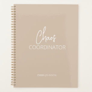 Chaos Coordinator   Beige Tan Planner