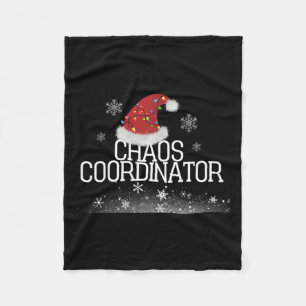 Chaos Coordinator Christmas Women Family Matching  Fleece Blanket