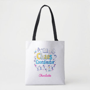 Chaos Coordinator   Funny Mum Life   Personalised Tote Bag