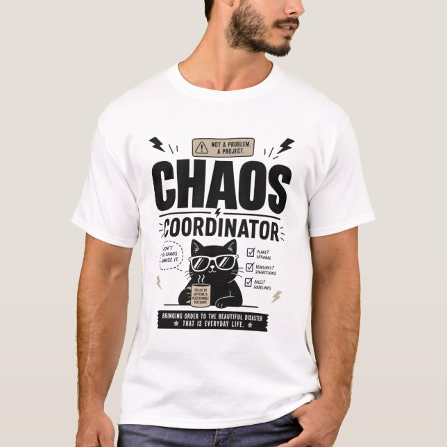 Chaos Coordinator Funny Office Shirt – Minimalist  (Front)
