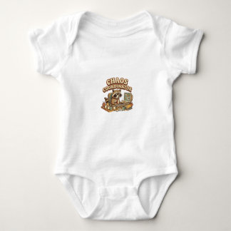 Chaos Coordinator Funny Overworked Racoon Baby Bodysuit