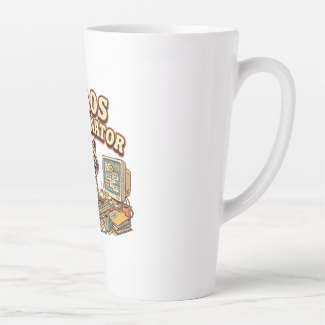 Chaos Coordinator Funny Overworked Racoon Latte Mug (Right)