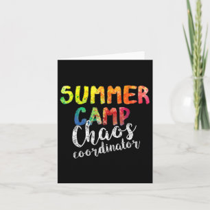 Chaos Coordinator . Funny Summer Camp Counsellor  Card