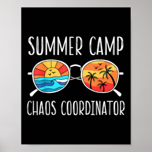 Chaos Coordinator Funny Summer Camp Counsellor Poster