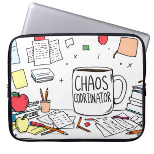 Chaos Coordinator Funny Typography Laptop Sleeve