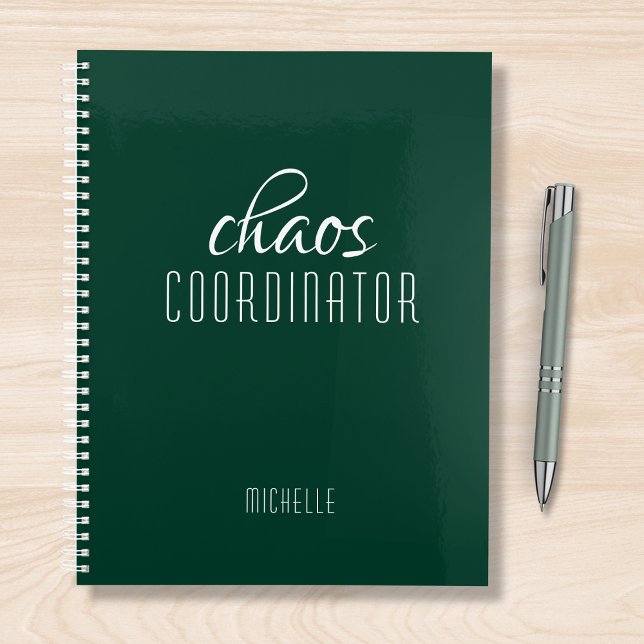 Chaos Coordinator Green Personalised Name Planner (Creator Uploaded)
