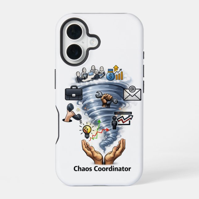 Chaos coordinator  iPhone 16 case (Back)