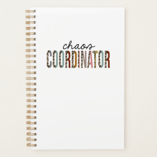 Chaos Coordinator Leopard Print Funny Planner
