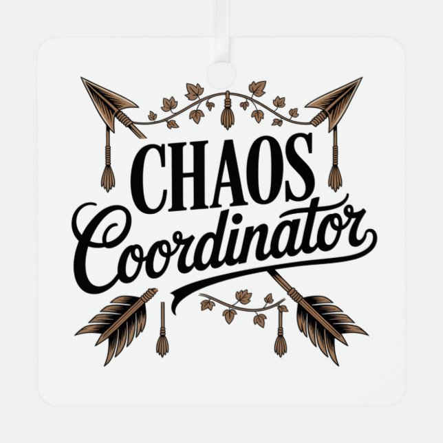 Chaos Coordinator Metal Tree Decoration (Front)