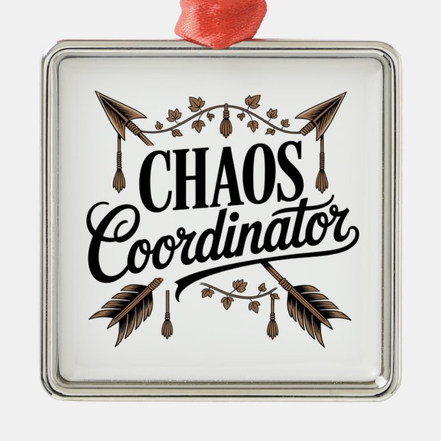 Chaos Coordinator Metal Tree Decoration (Front)