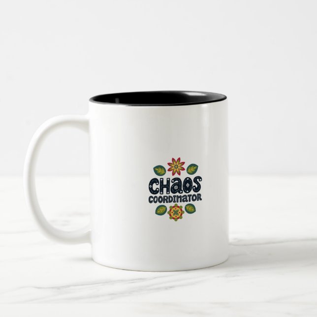 Chaos Coordinator Mum Dad special Two-Tone Coffee Mug (Left)