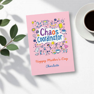 Chaos Coordinator Mum Life Funny Mother's Day Card