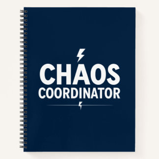 Chaos Coordinator Navy Notebook - Office Gift