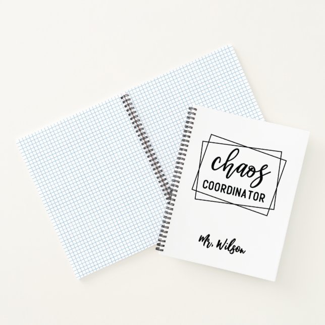 Chaos Coordinator Notebook – Funny Teacher Quote (Inside)