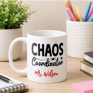 Chaos Coordinator Notebook – Funny Teacher Quote Coffee Mug
