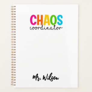 Chaos Coordinator Notebook – Funny Teacher Quote Planner