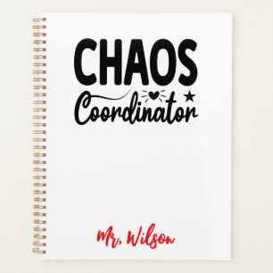 Chaos Coordinator Notebook – Funny Teacher Quote Planner