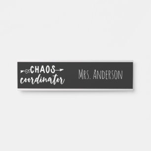 Chaos Coordinator Office Coworker Door Sign