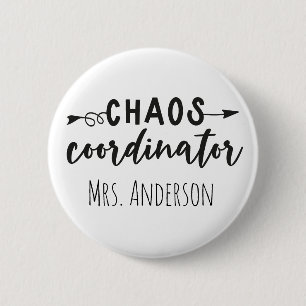 Chaos Coordinator Office Coworker Mum 6 Cm Round Badge